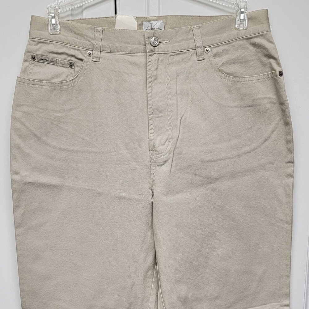 NWT Calvin Klein Jeans New Oyster Tan Jeans Size 14